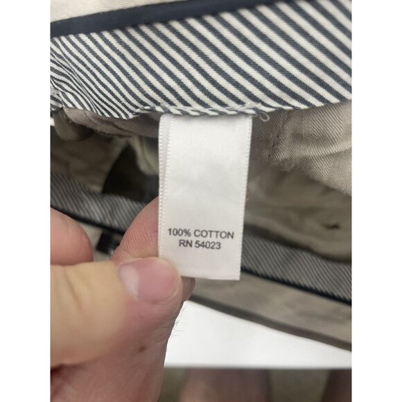 Banana Republic Men’s 31/34 Boot Fit Chino Olive Green Flat Front Pants - Picture 8 of 10